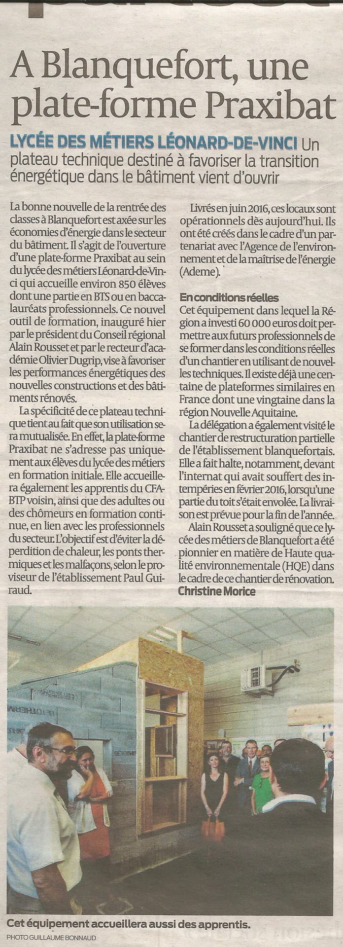 Sud-ouest • 2 Septembre 2016